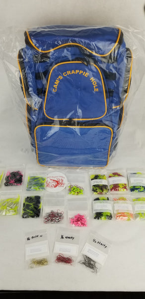 MEGA STUFFED BACKPACK TACKLE BOX [SERIES A] WATER RISISTANT KIT – Cam's CRAPPIE HOLE TACKLE & APPAREL