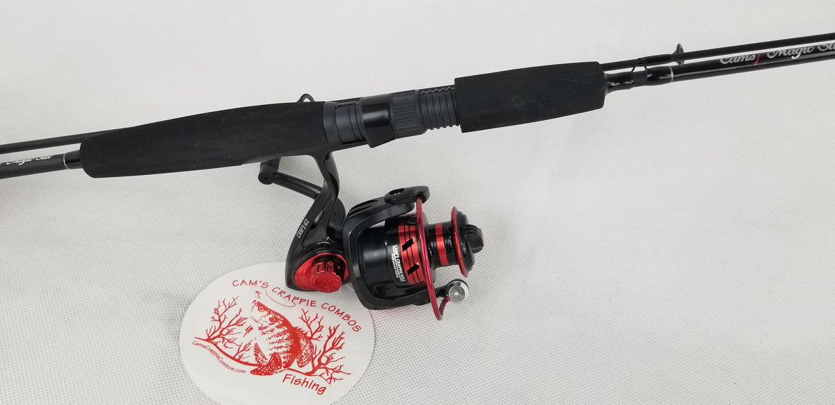 Cam's 6'0 (8+1) BB Black & Red "War Horse" Magic Stik Rod & Reel Combo