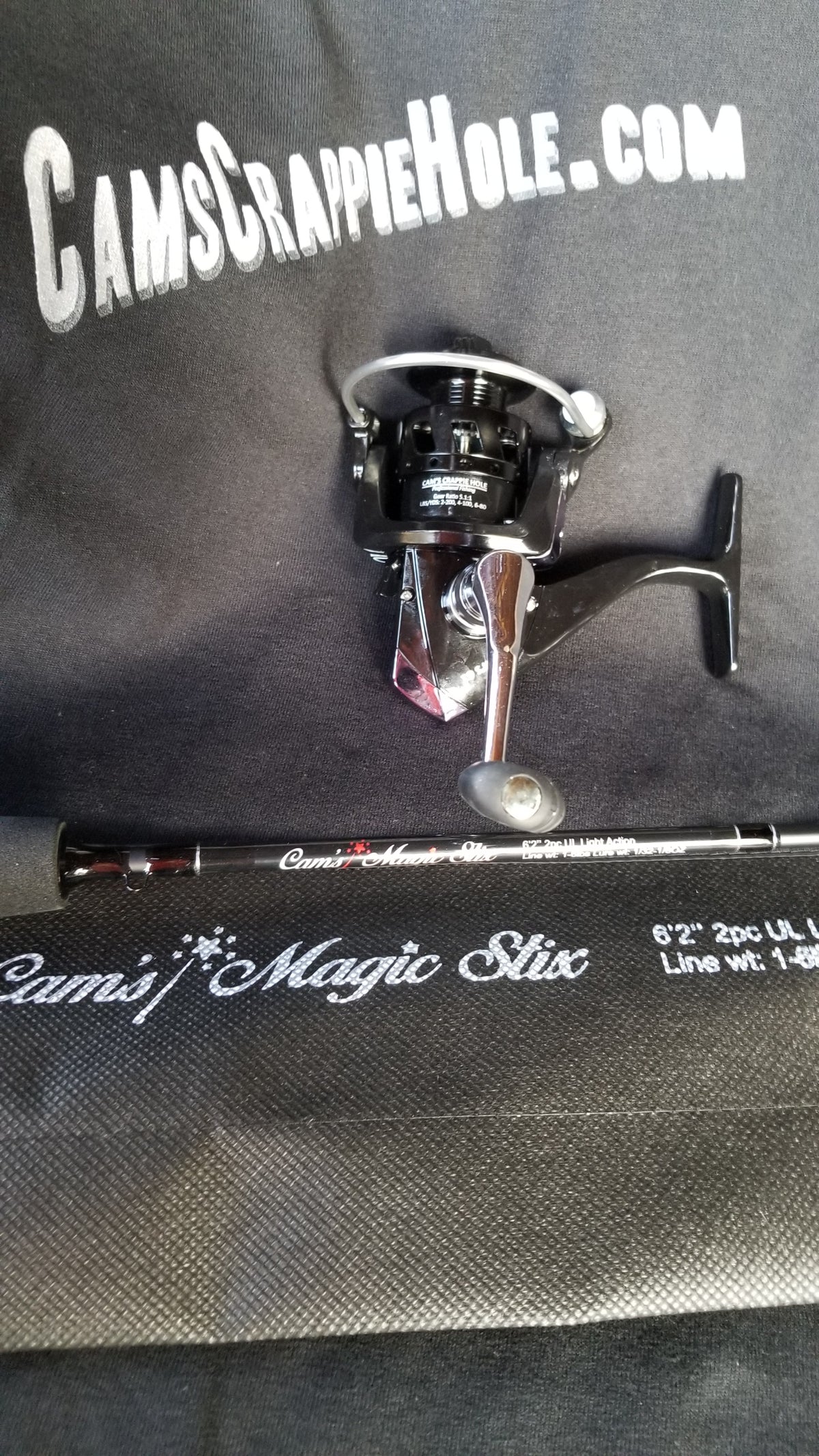 Cam's (Black Onyx) (10+1) Magic Stik 6'2" Spinning Combo