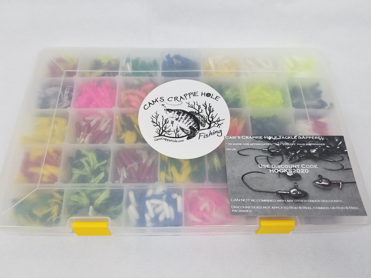 Cam's 1,066 Pieces Ultimate Assorted Crappie Panfish & Nasty Bend Hooks Kit