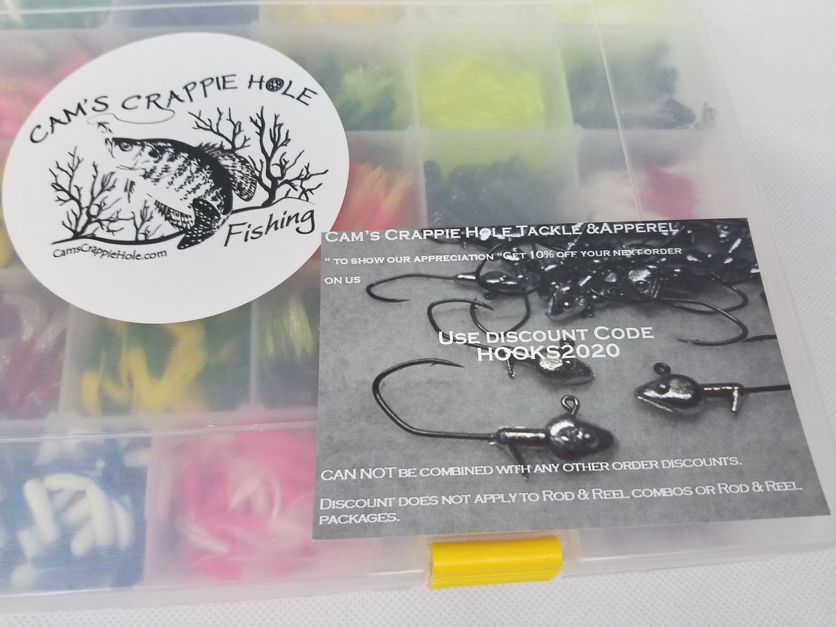 Cam's 1,066 Pieces Ultimate Assorted Crappie Panfish & Nasty Bend Hooks Kit