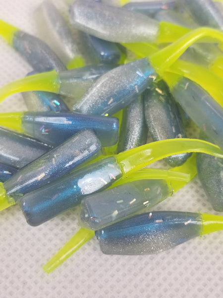JASONS TACKLE 2” Stinger Shad – 30 Pack – ICE Color – Crappie Jigs Lures