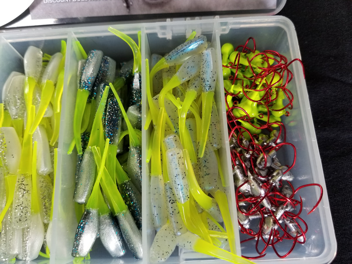 Cam's 10ft. 2pc. Yaannk Stik + 7 (BB) Cam's Xtralite Reel + Plastics and Hooks Kit