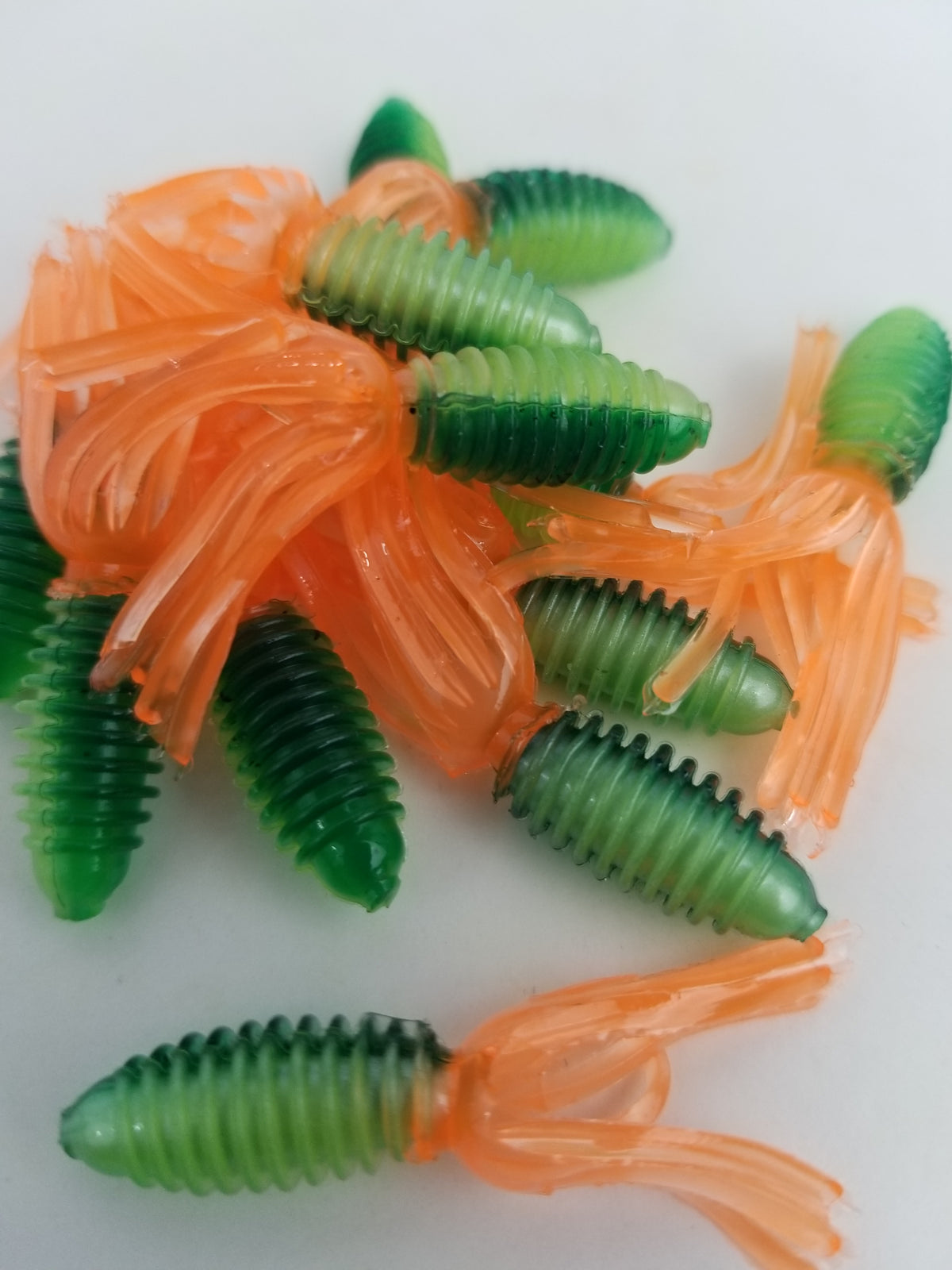 Cam's 1.75" Crappie Slab Shad Fire Tiger/Orange Plastics