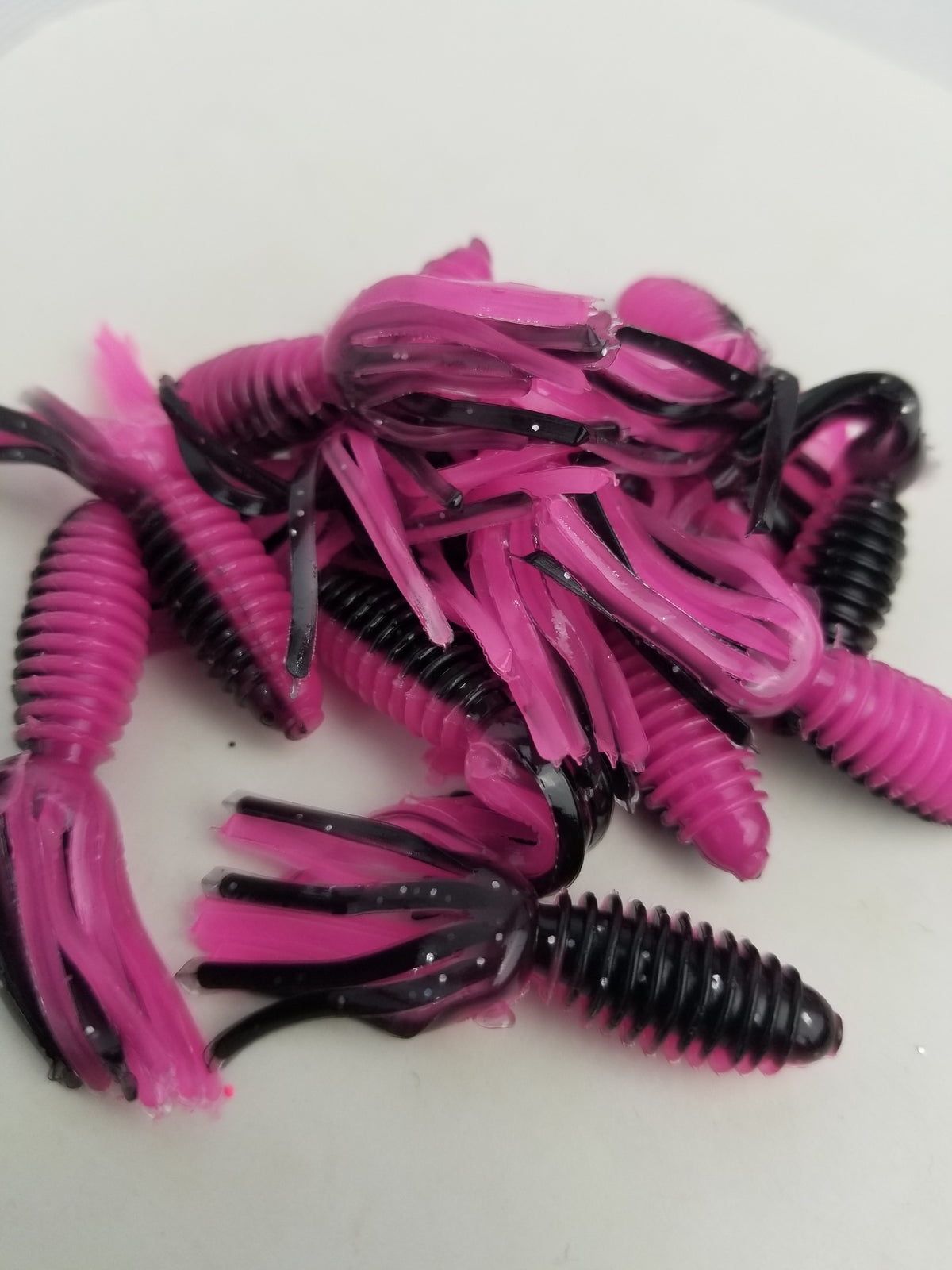 Cam's 1.75" Crappie Slab Shad Pink Midnight Shad Plastics