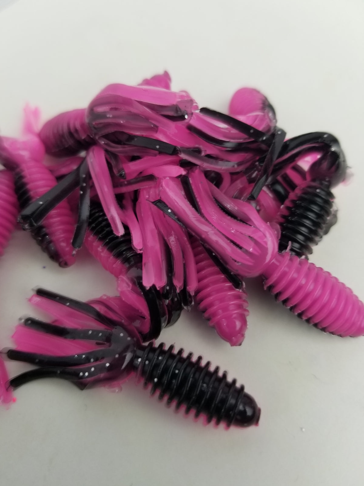 Cam's 1.75" Crappie Slab Shad Pink Midnight Shad Plastics