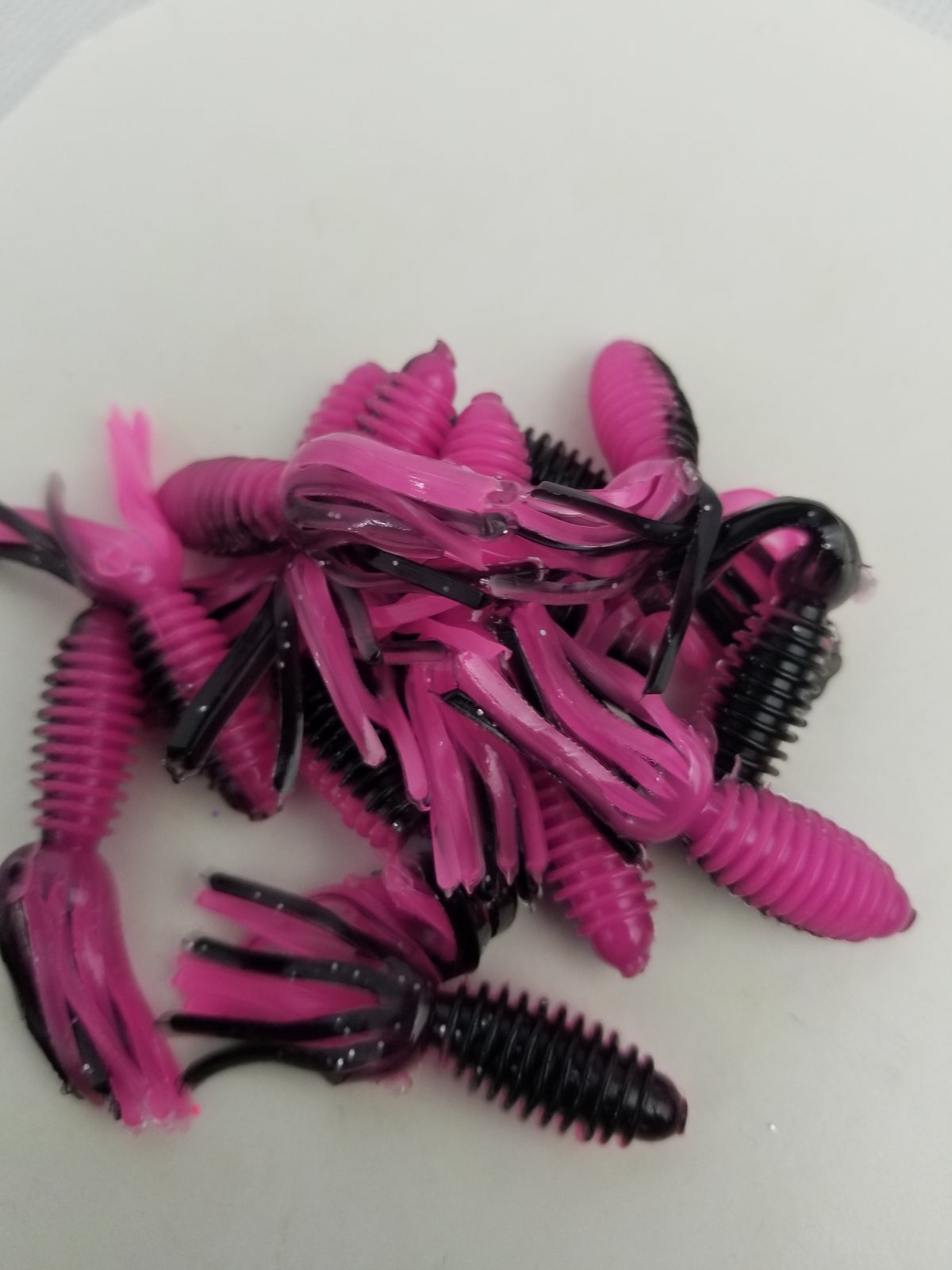 Cam's 1.75" Crappie Slab Shad Pink Midnight Shad Plastics