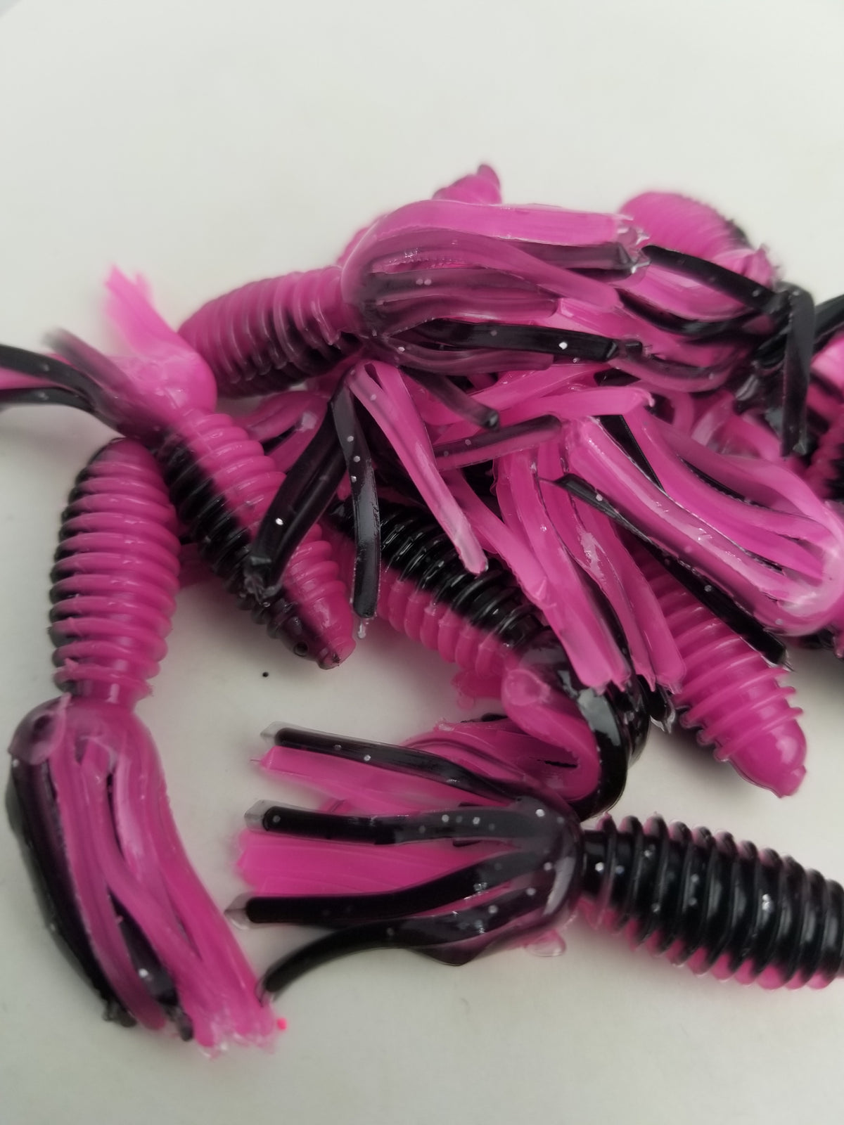 Cam's 1.75" Crappie Slab Shad Pink Midnight Shad Plastics