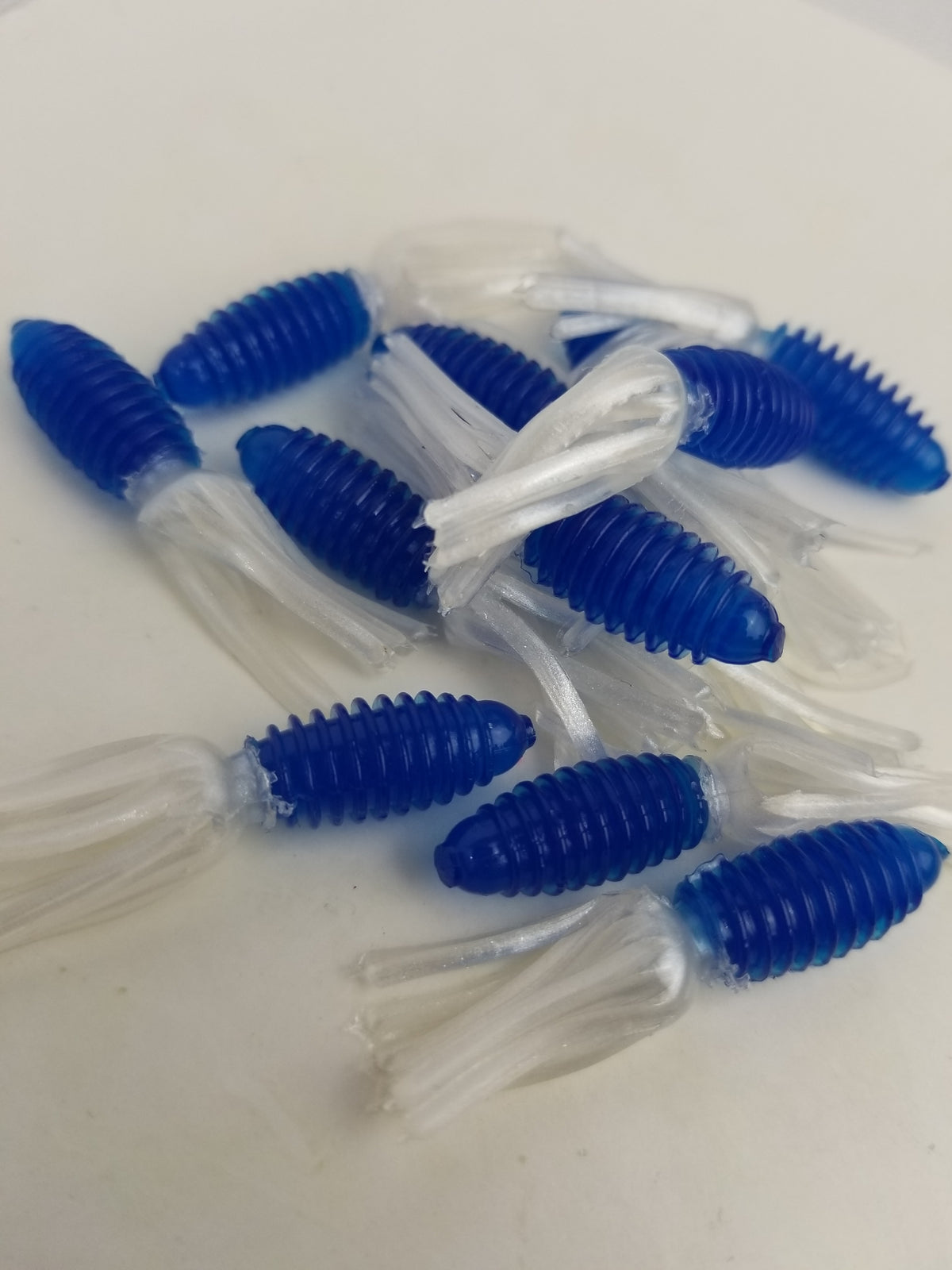 Cam's 1.75" Crappie Slab Shad Blue Knight/White Plastics