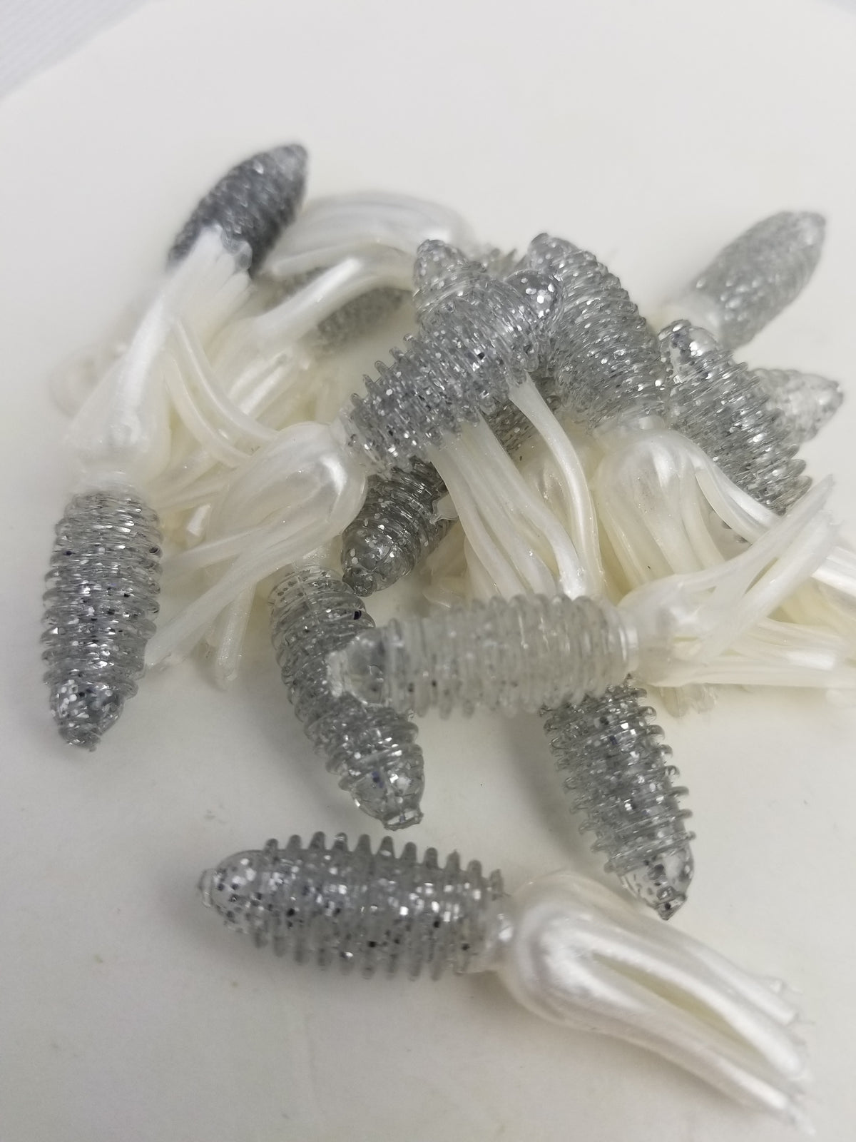 Cam's 1.75" Crappie Slab Shad Silver Sparkle Minnow Plastics