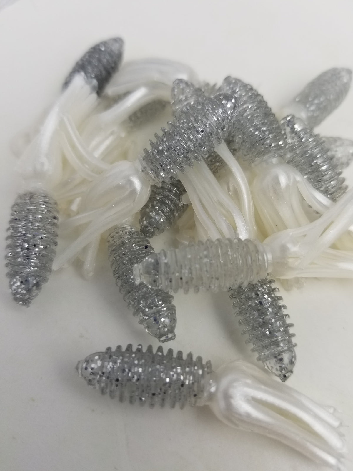Cam's 1.75" Crappie Slab Shad Silver Sparkle Minnow Plastics