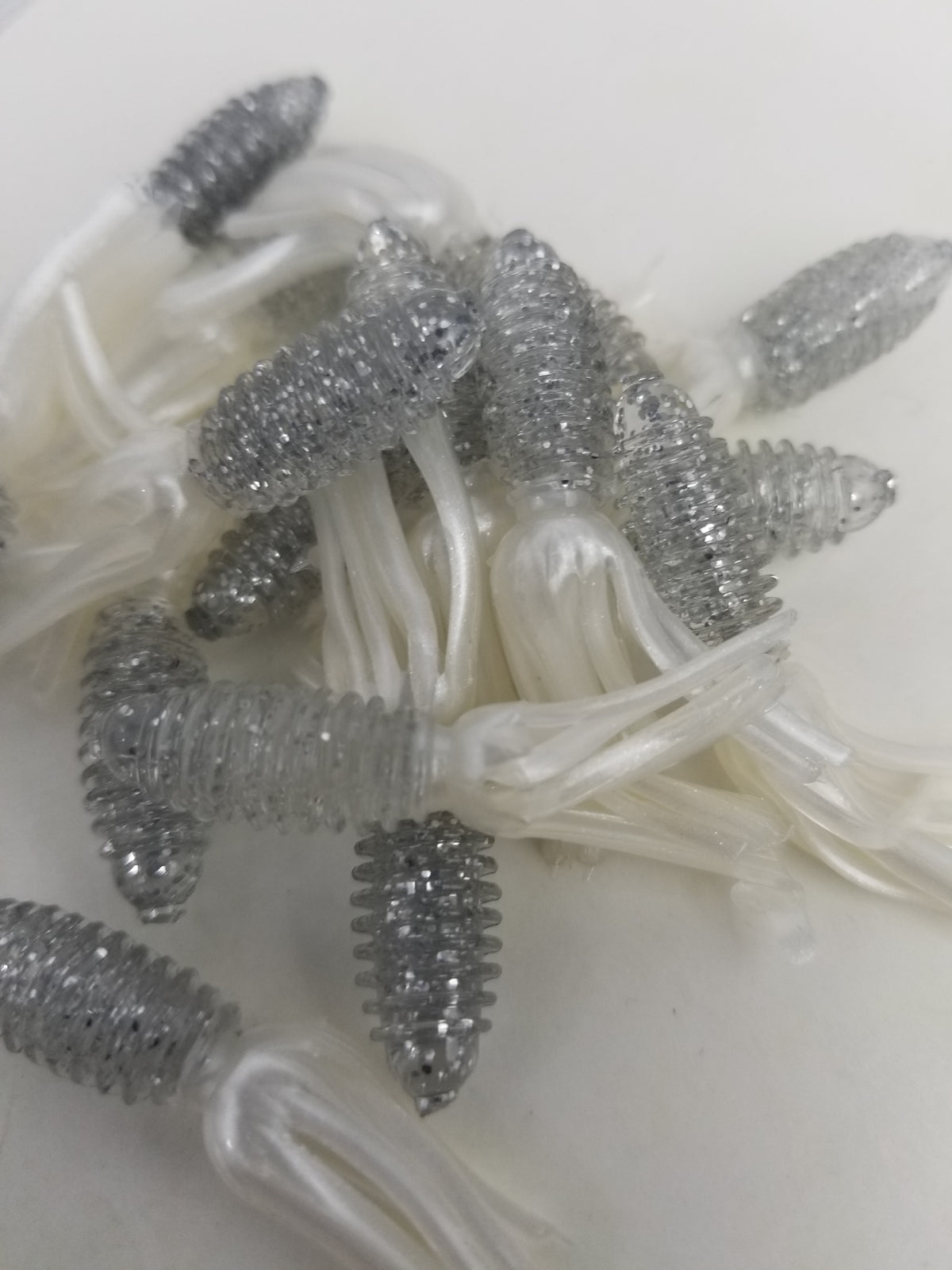 Cam's 1.75" Crappie Slab Shad Silver Sparkle Minnow Plastics