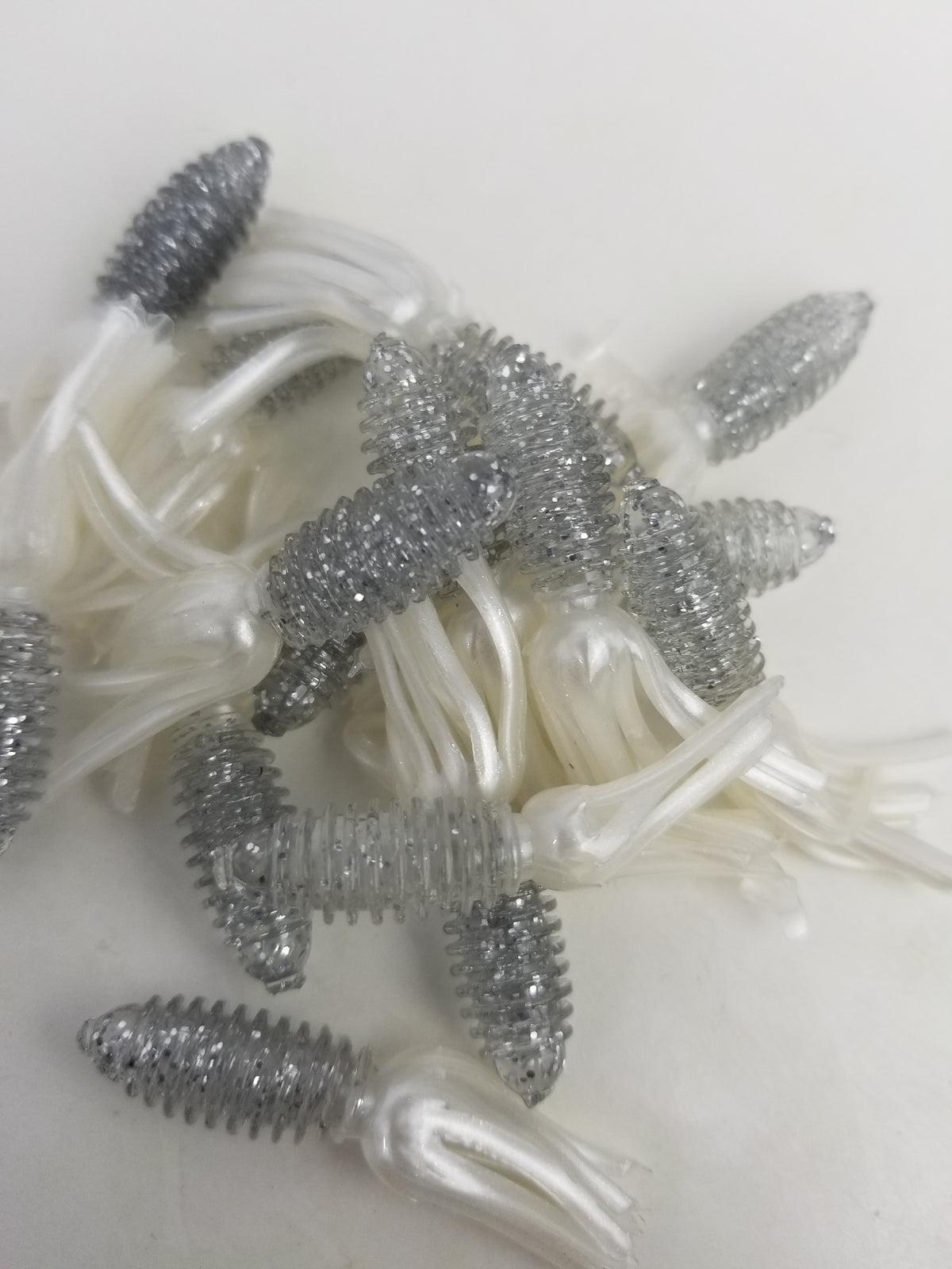 Cam's 1.75" Crappie Slab Shad Silver Sparkle Minnow Plastics