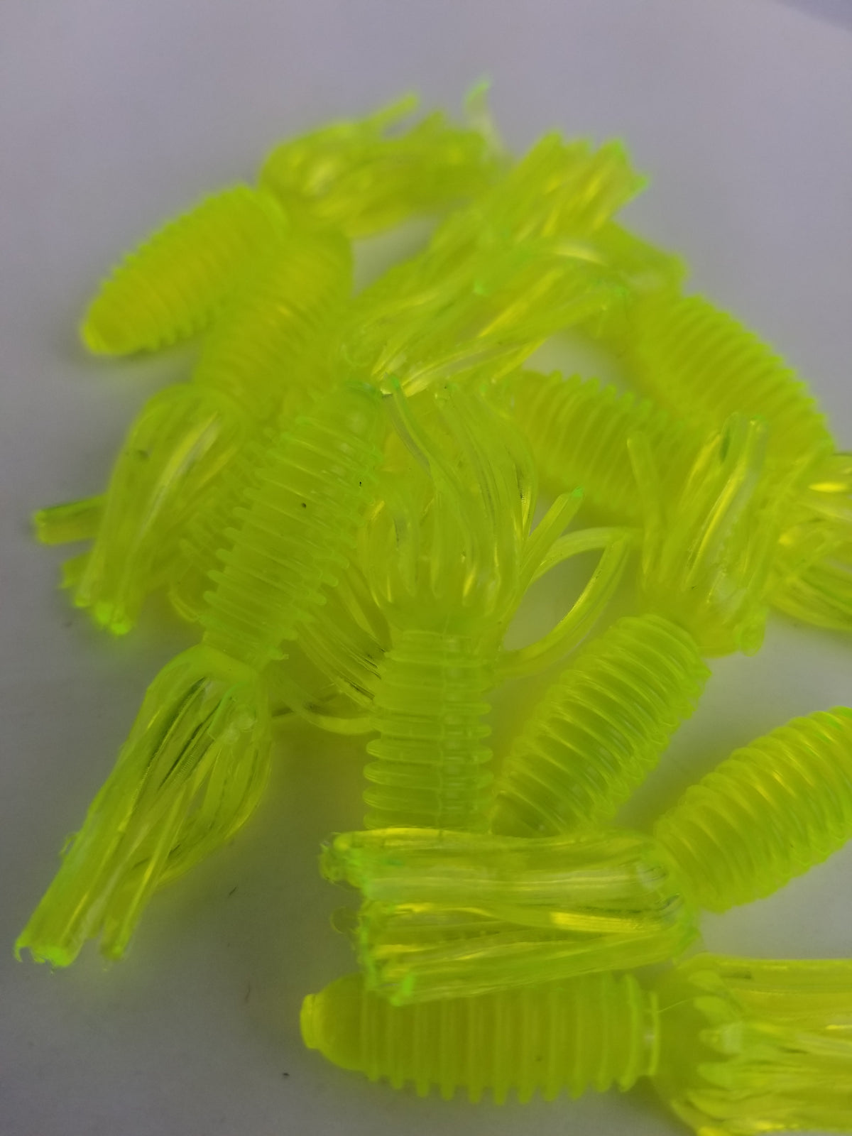 Cam's 1.75" Crappie Slab Shad Chartreuse/Chartreuse Plastics