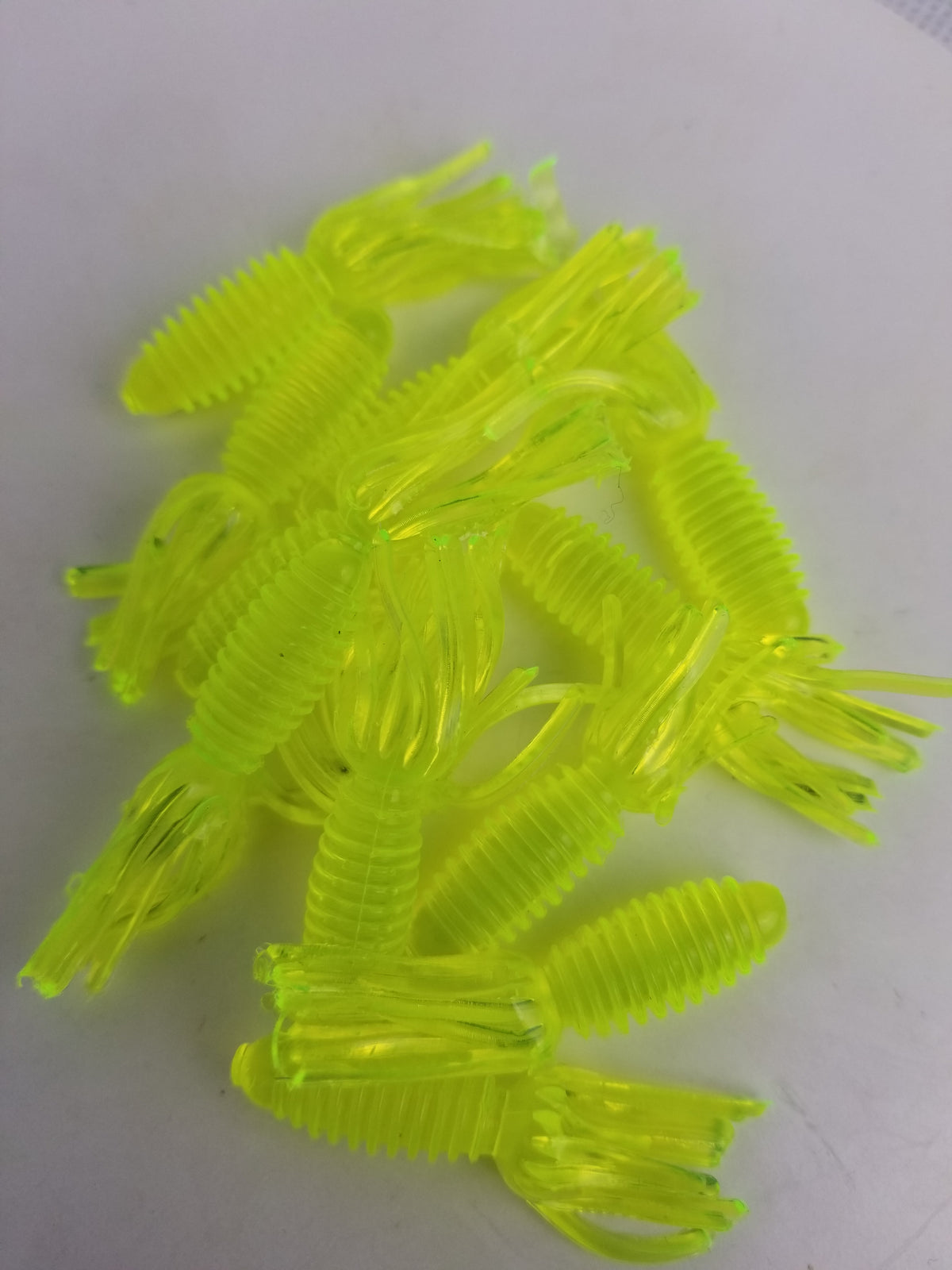 Cam's  1.75" Crappie Slab Shad Chartreuse/Chartreuse Plastics
