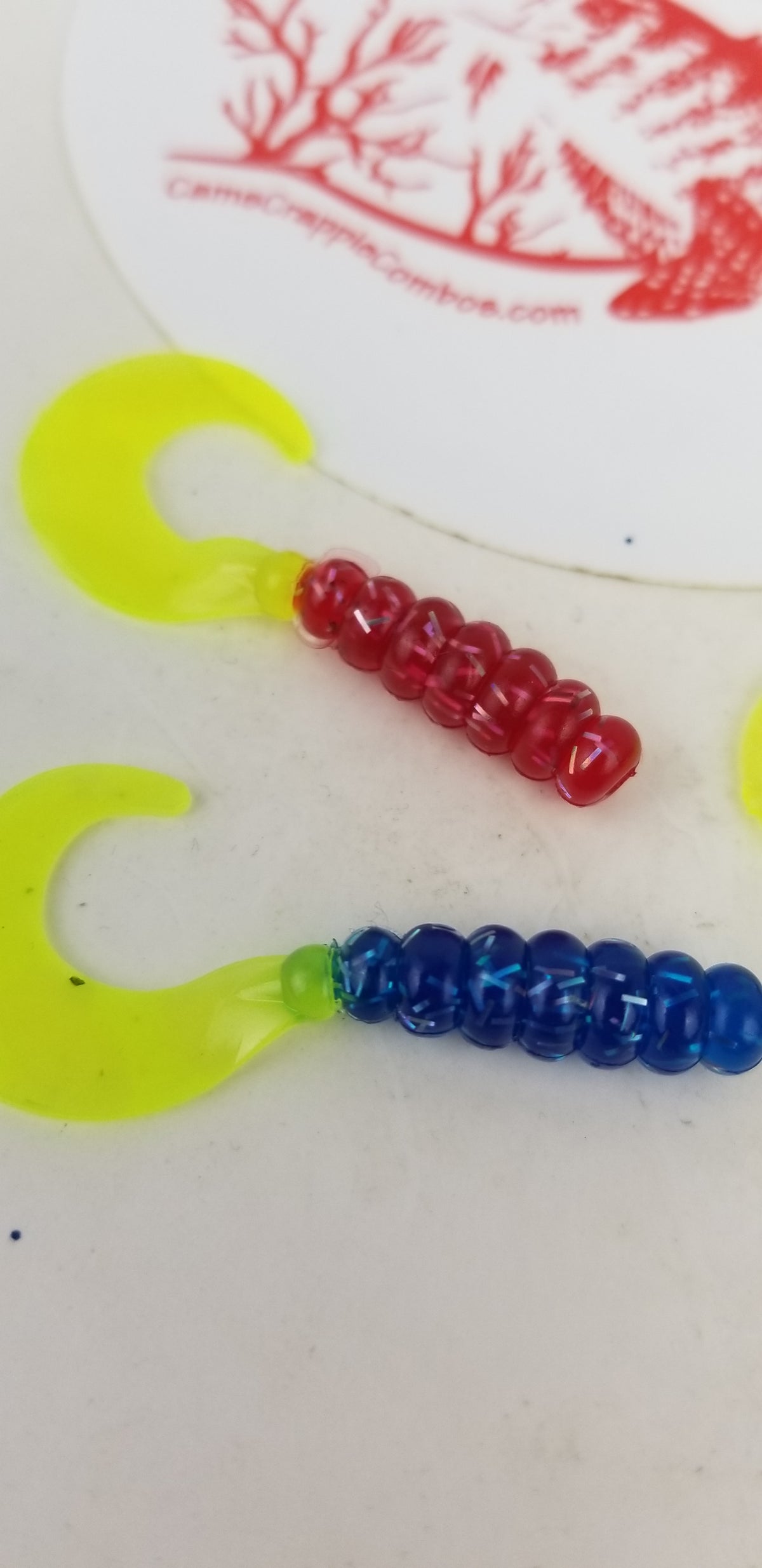 Cam's RED & BLUE Complete Curly Tail [Hologram Flake] Starter Assortment Package Kit