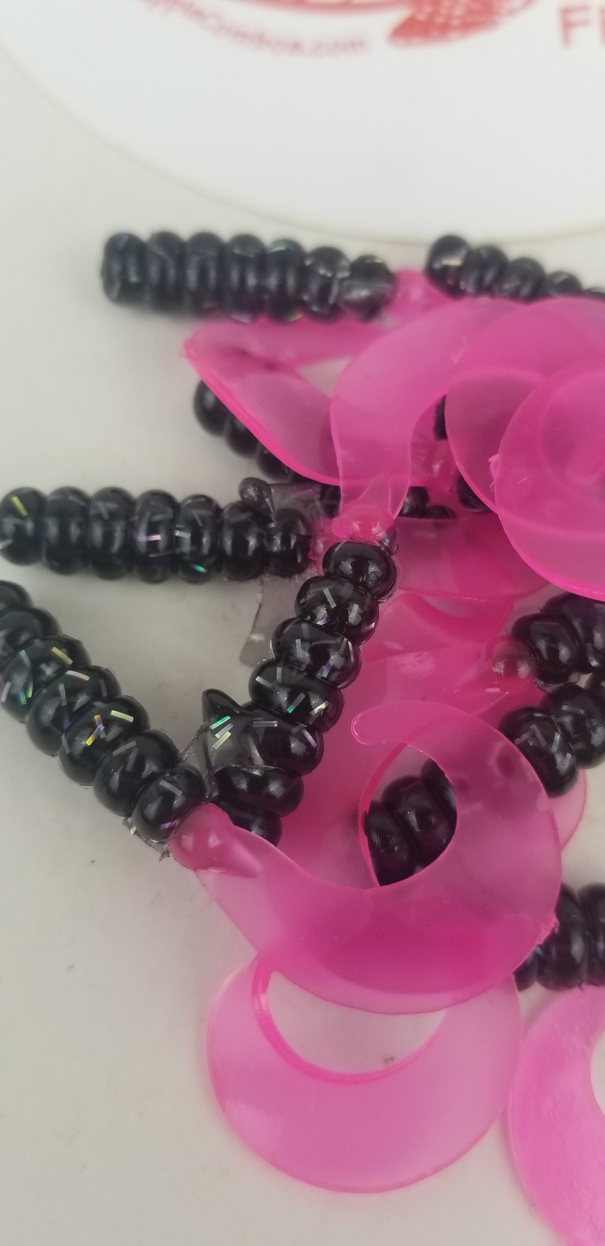 Cam's 2" BLACK BLAZE (HOLOGRAM FLAKE)  Curly Tail Grub 40pc  Crappie Soft Jigs  [A Cam's Exclusive]