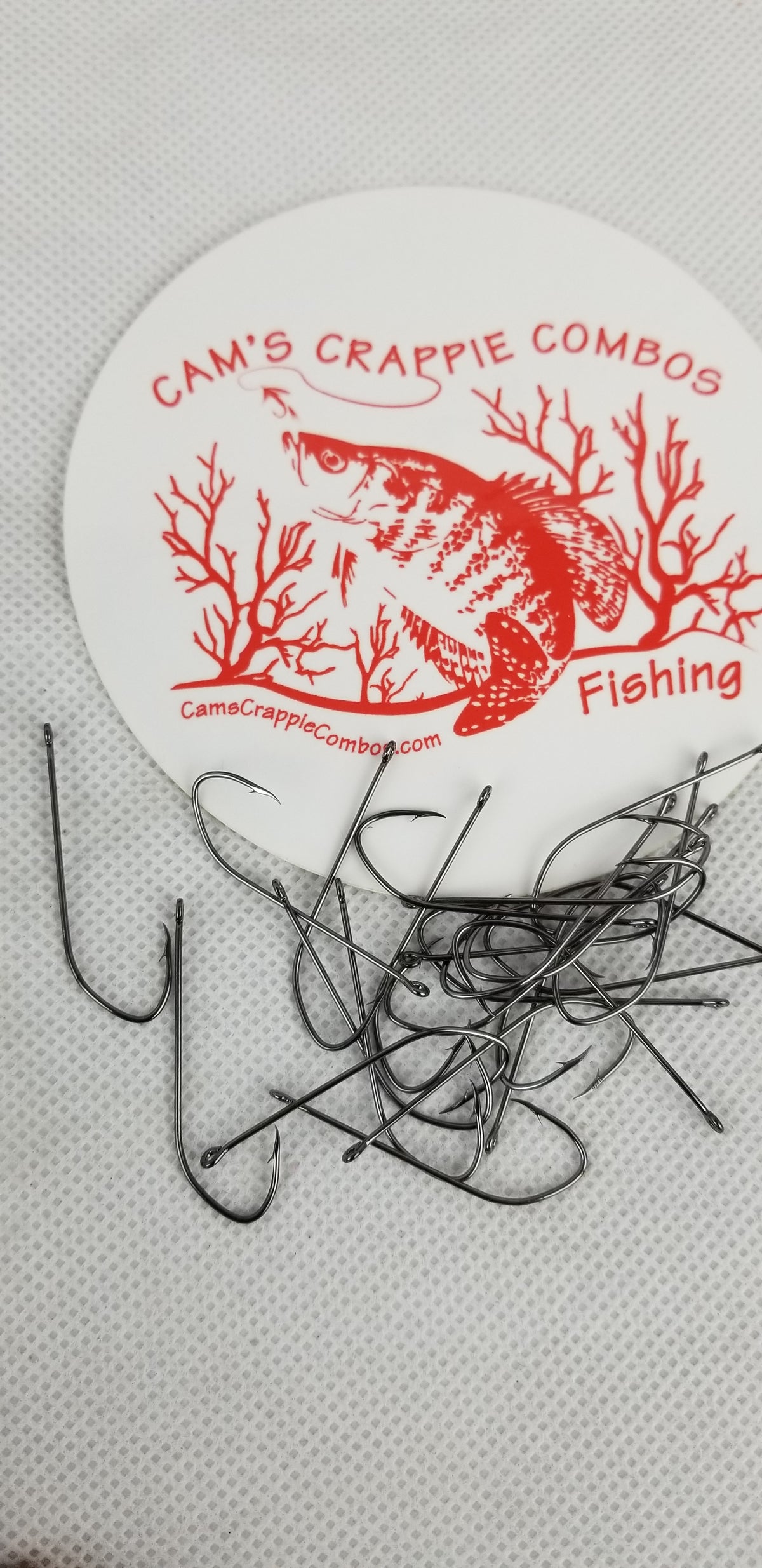20 pc #2 Cam's Nasty Bend Minnow "Platinum Black" Hooks