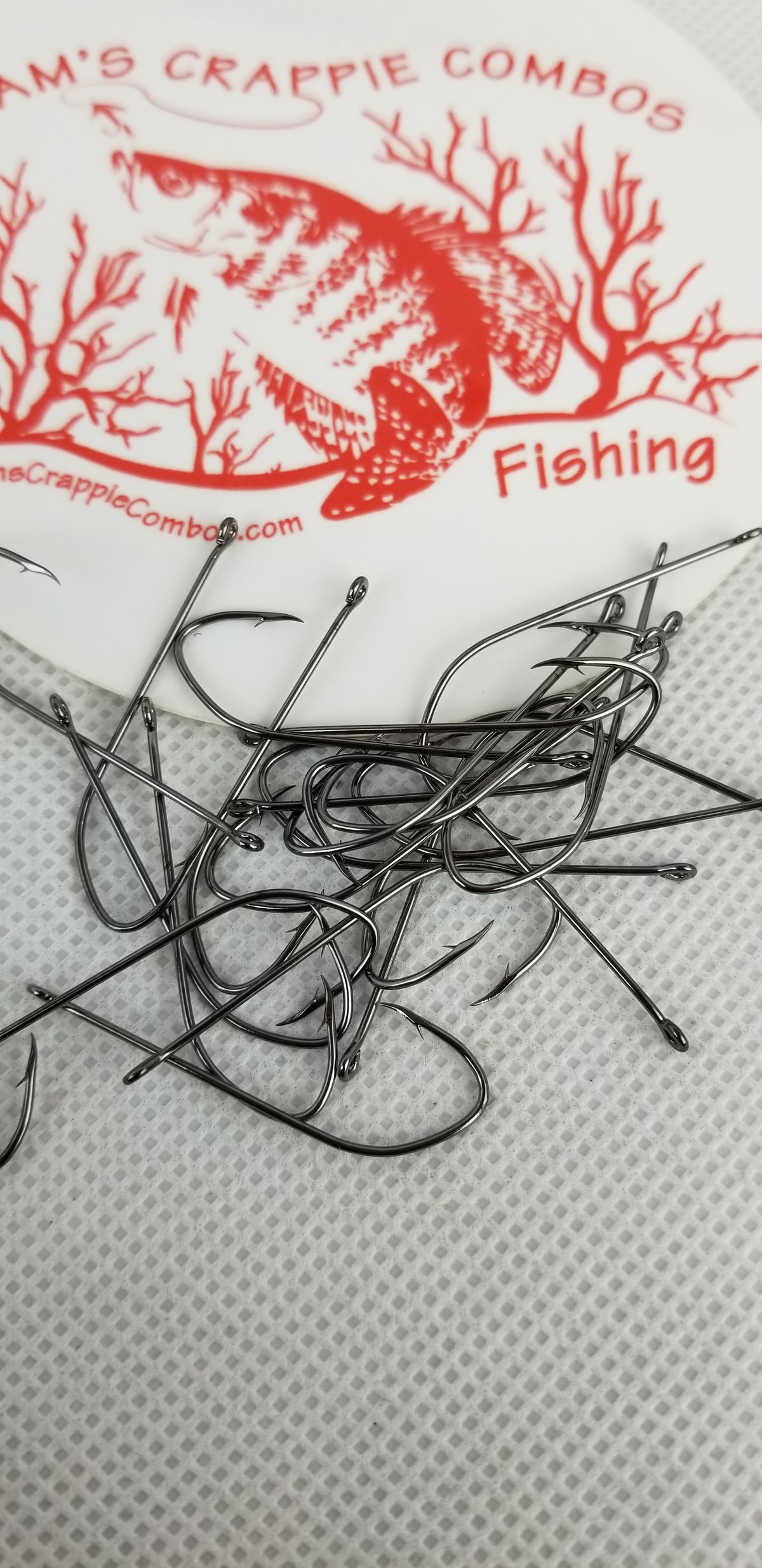 40 pc #2 Cam's Nasty Bend Minnow "Platinum Black" Hooks