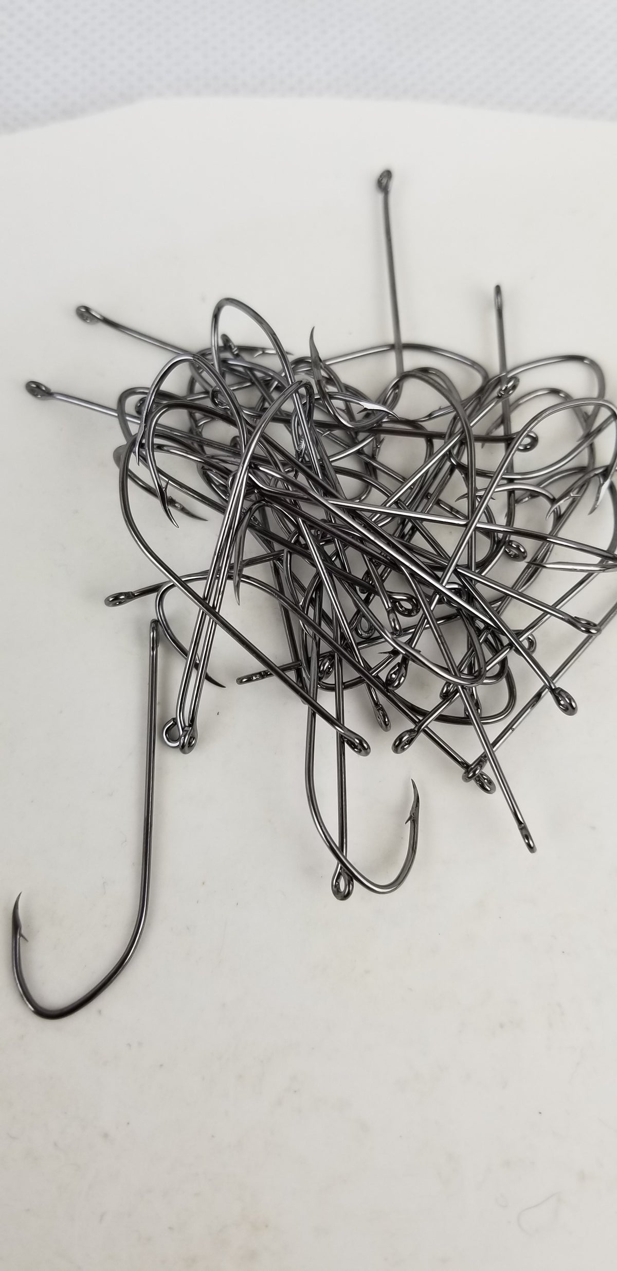 20 pc #2 Cam's Nasty Bend Minnow "Platinum Black" Hooks