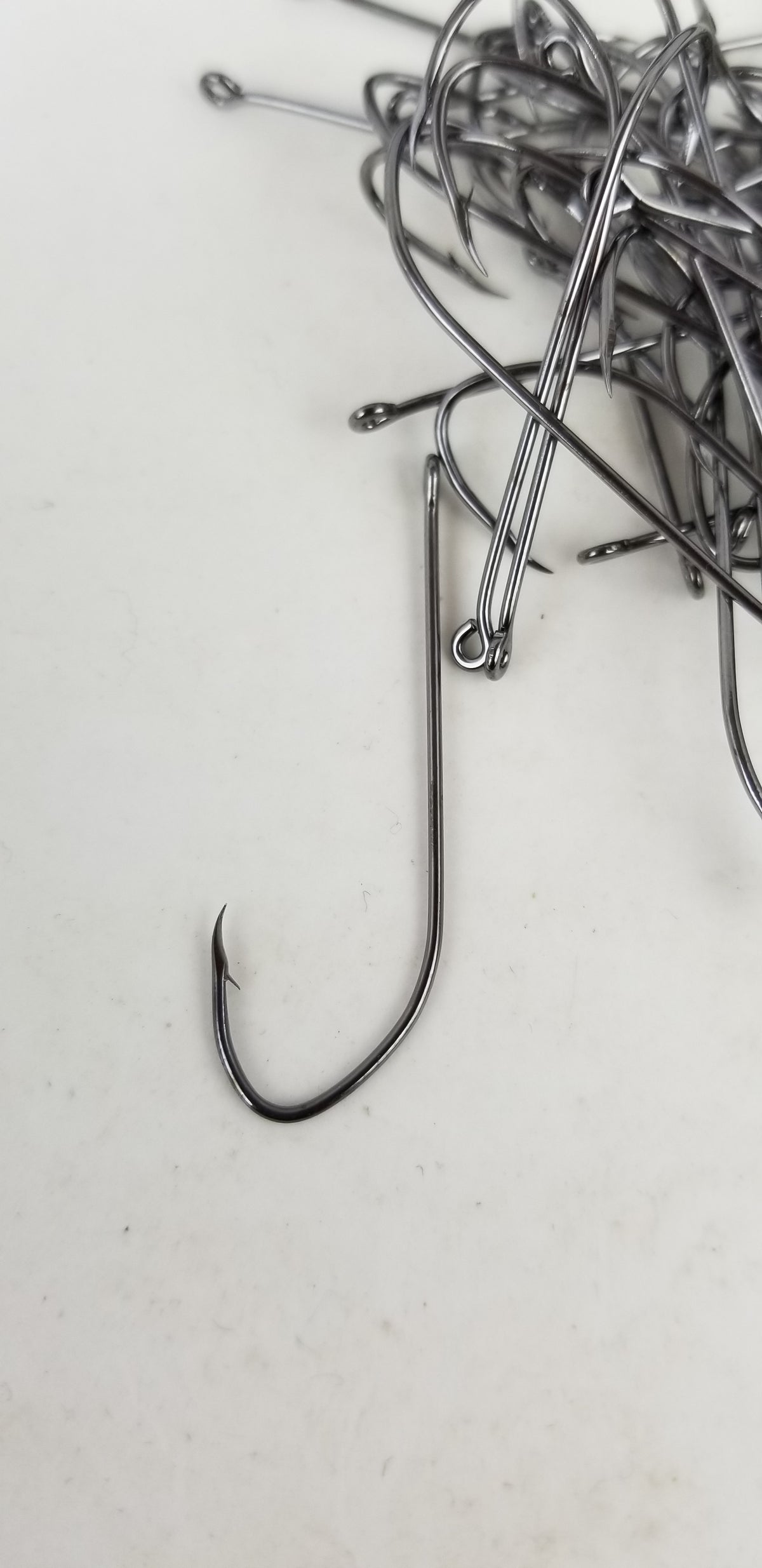 40 pc #2 Cam's Nasty Bend Minnow "Platinum Black" Hooks