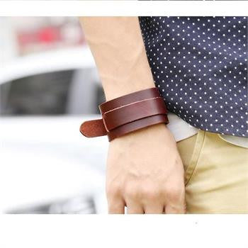 Men Bracelet Wide Leather Bracelet Cuff for Men Mens 
