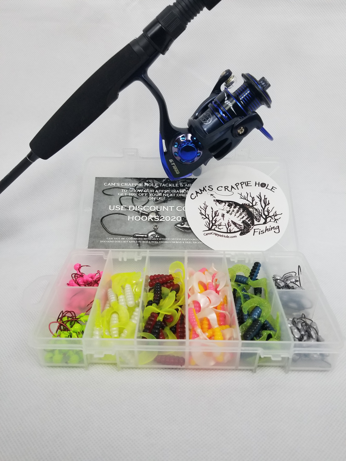 Cam's Complete 6'2" (6 BB Ball Bearing Reel) Magic Stix Curly Tail Combo Special