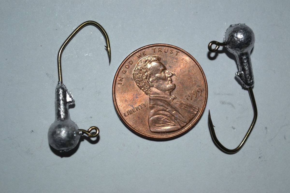 35ct. - 1/16oz. Unp. Cam's Round Head w/#4 Black Nickel(Laser Sharp) Nasty Bend Hooks