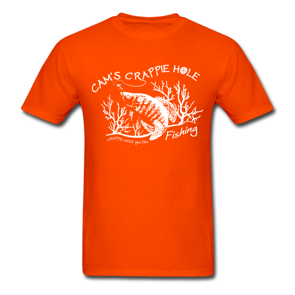 Cam's"Orange" Short Sleeve Crappie Hole T-Shirt