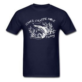 "Navy Blue" Short Sleeve Crappie Hole T-Shirt