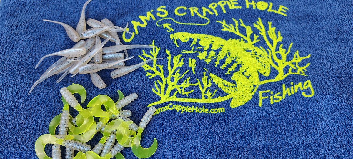 Cam's 2"(HOLOGRAM FLAKE) MONKEY MILK STINGER SHAD/MONKEY MILK & CHARTREUSE 100pc (SPLIT SET) Curly Tail Crappie Soft Jigs [A Cam's Exclusive]