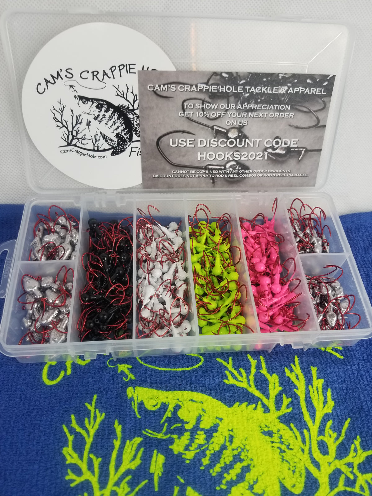 Cam's 180pc. Hand Painted Assortment "Diesel Built Hooks" Jighead Kit