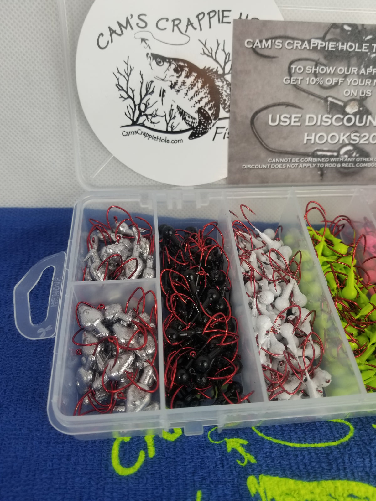 Cam's 180pc. Hand Painted Assortment "Diesel Built Hooks" Jighead Kit