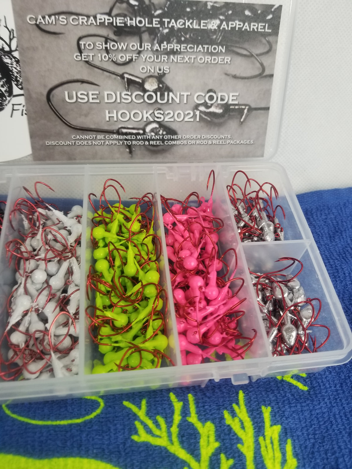 Cam's 180pc. Hand Painted Assortment "Diesel Built Hooks" Jighead Kit