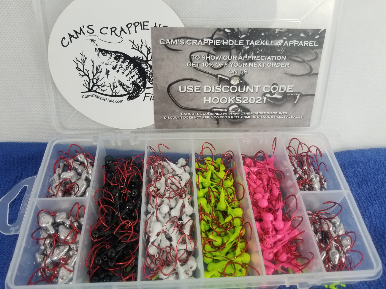 Cam's 180pc. Hand Painted Assortment "Diesel Built Hooks" Jighead Kit