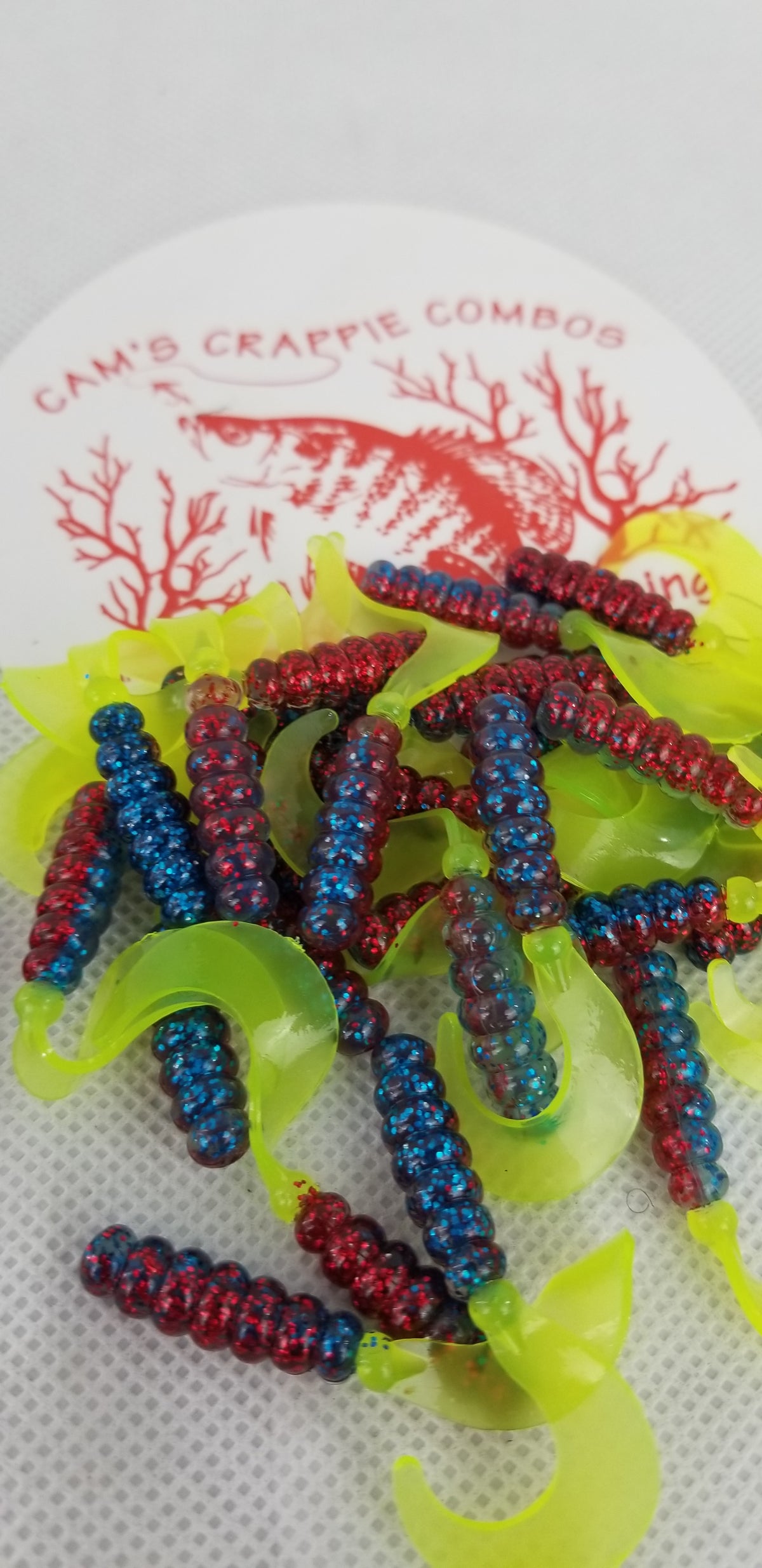 40 ct Cam's  2" Sparkle Flash Jolly Rancher Shad  Crappie Soft  Jig &Trout,Bream,Panfish