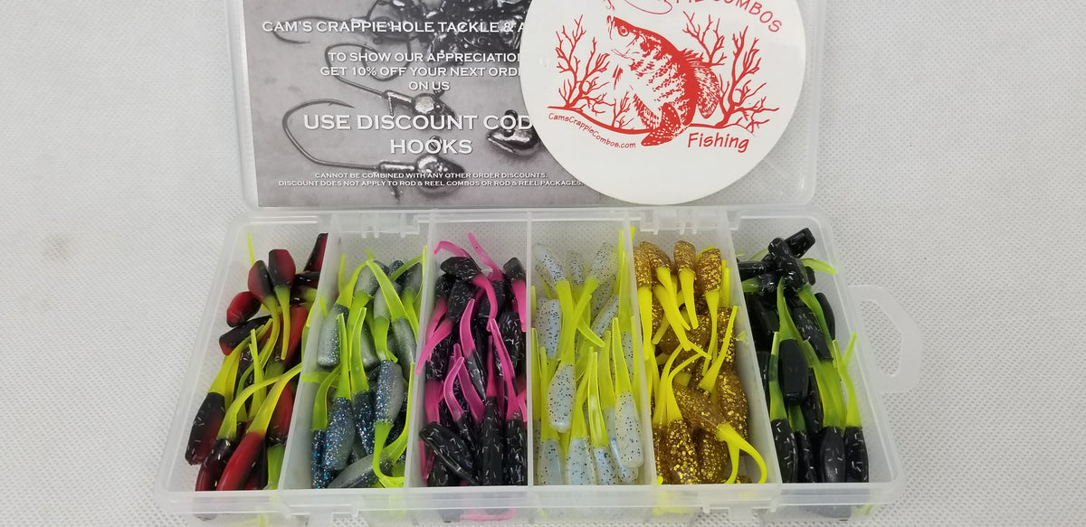 2025 New Cam's Complete All Plastic "GOLDFINGER" Stinger Shad [Hologram Flake] Assortment Package Kit