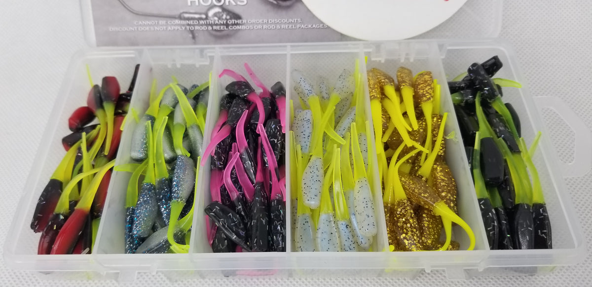 2025 New Cam's Complete All Plastic "GOLDFINGER" Stinger Shad [Hologram Flake] Assortment Package Kit