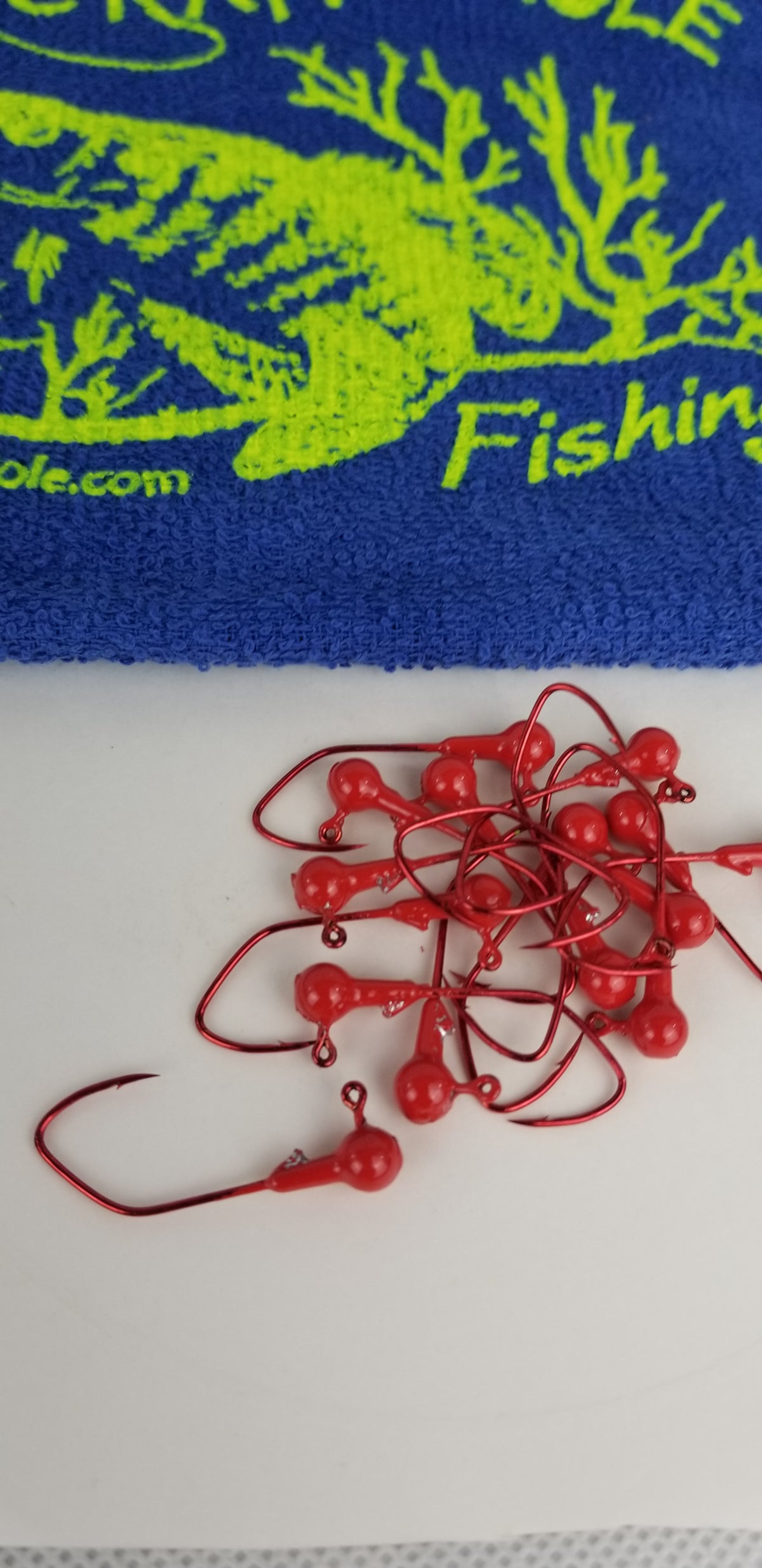 chemically sharpened fish hooks 25ct.- 1/16oz. Painted Cam's DIESEL BUILT Candy Red Head w/ 1/0 Deadly – Cam's CRAPPIE HOLE TACKLE & APPAREL
