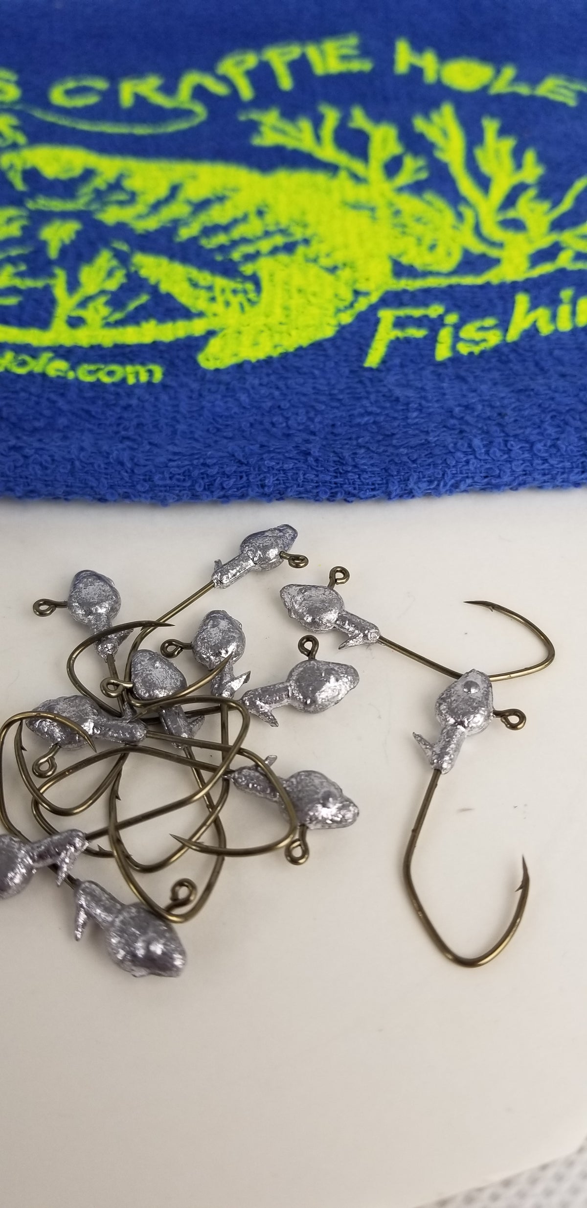 25ct.- 1/16oz. Unpainted Cam's DIESEL BUILT Minnow Head w/ 1/0 Deadly Bronze Hooks (Chemically Sharpened)