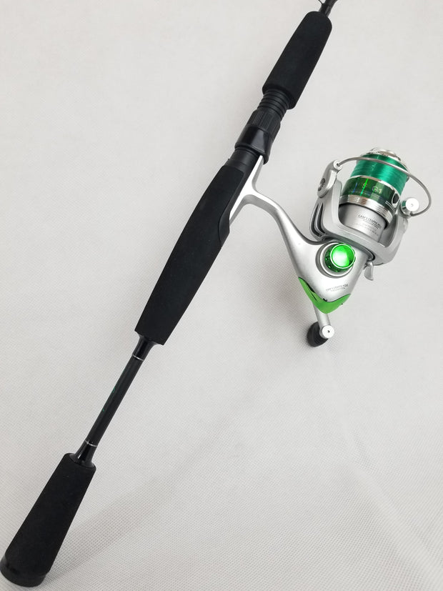 Cam's Emerald Split EVA Grip 6'2" (3BB)  Crappie Spinning Combo