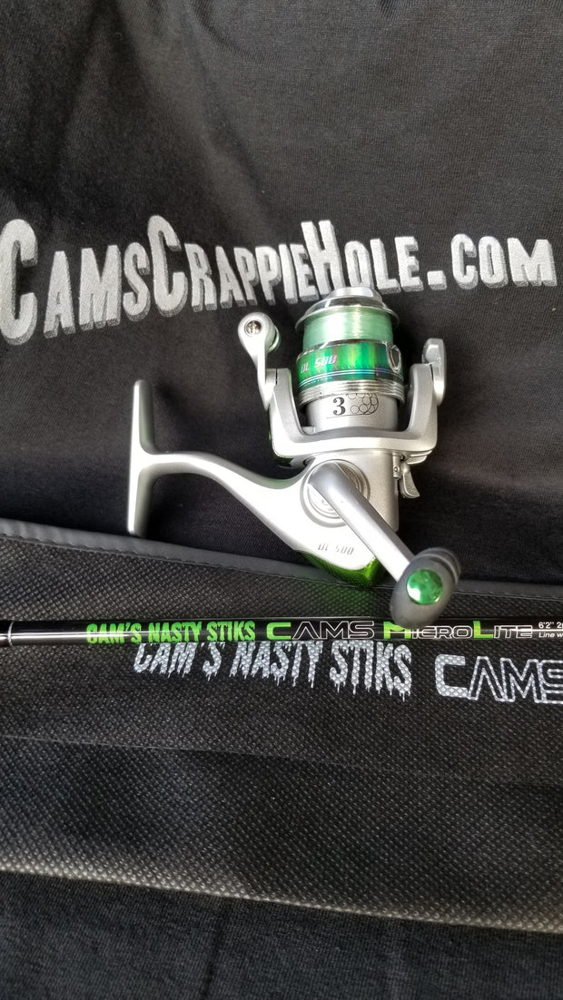Cam's CRAPPIE KILLER Emerald Nasty Stik MicroLite Rod and Reel