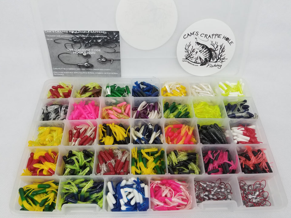 Cam's 1,066 Pieces Ultimate Assorted Crappie Panfish & Nasty Bend Hooks Kit