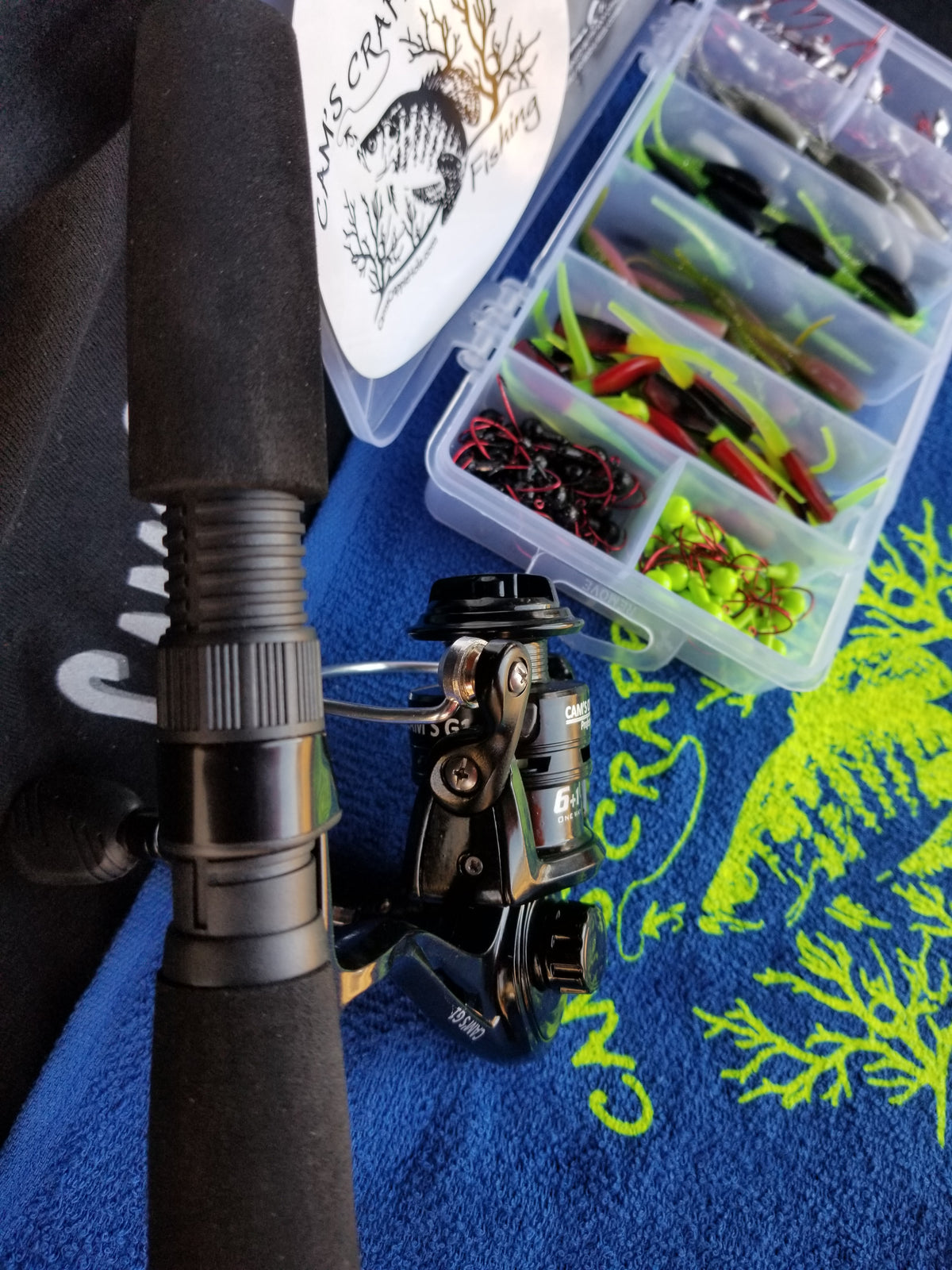 Cam's The Raven Complete 6ft. [BlackBird] Xtralite 7 (BB) Ball Bearing Reel Stinger Shad Combo Special