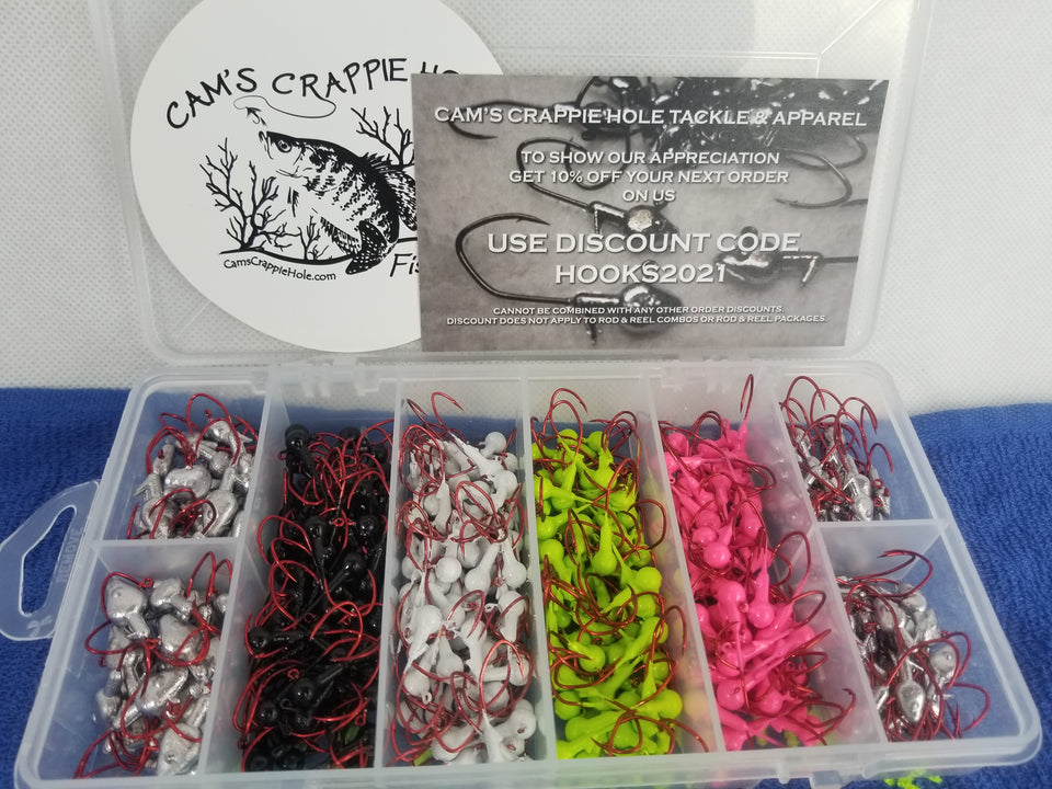 Cam's 180pc. Hand Painted Assortment "Nasty Bend Hooks" Jighead Kit