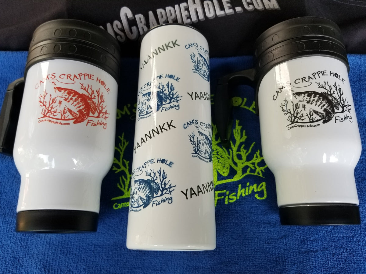 Cam's White Stainless Steel 3 Piece Set His & Hers Travel Twist Lid Tumblers + 20oz Water Bottle
