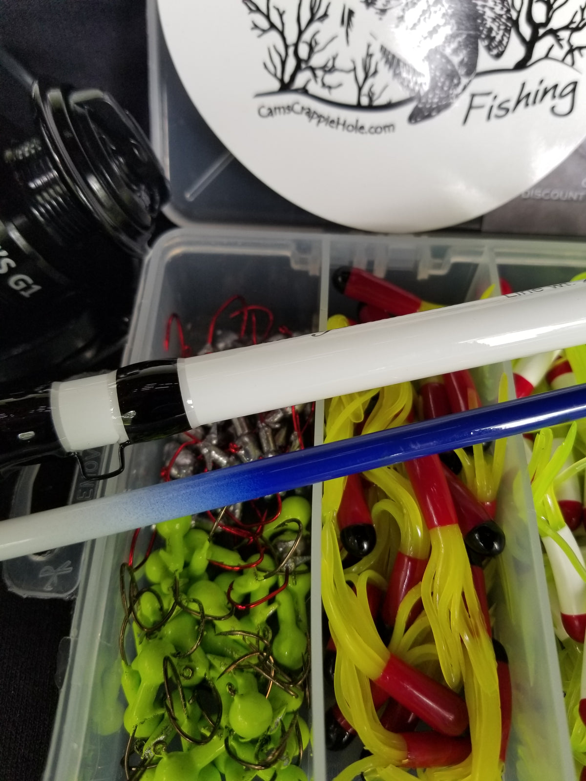 Cam's 10ft Yaannk Stick Combo Rod and Reel Tri-Color Tube Kit