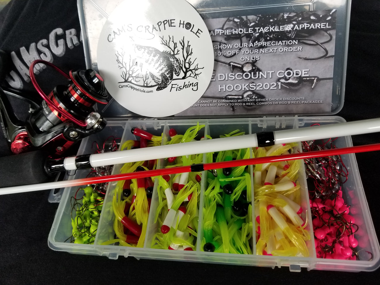 Cam's 9ft Yaannk Stick Combo Rod and Reel Tri-Color Tube Kit