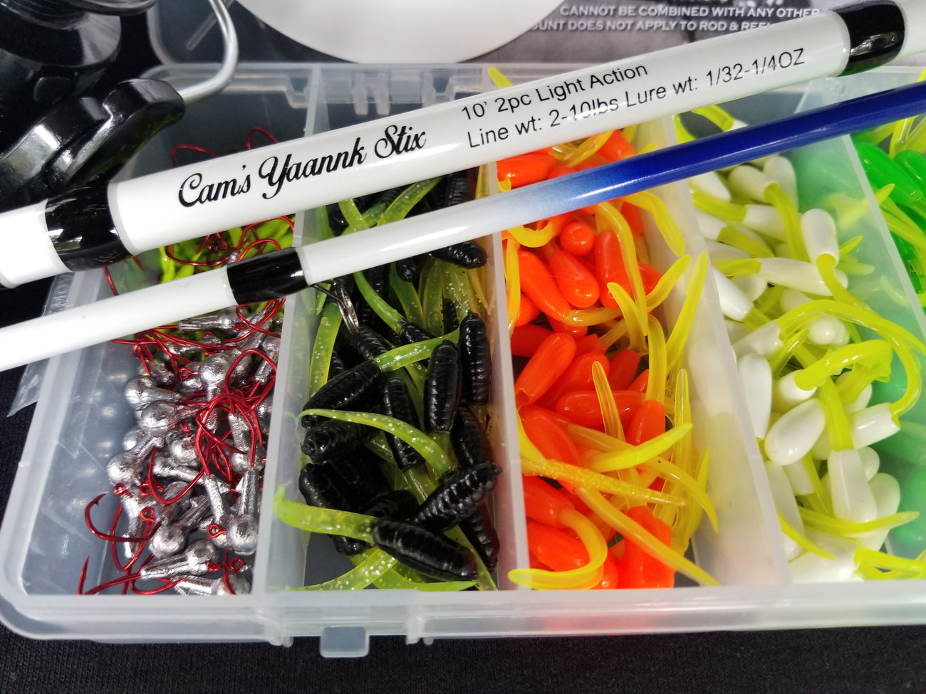 Cam's 10ft Yaannk Stick Combo Rod and Reel  1.5" Stinger Kit