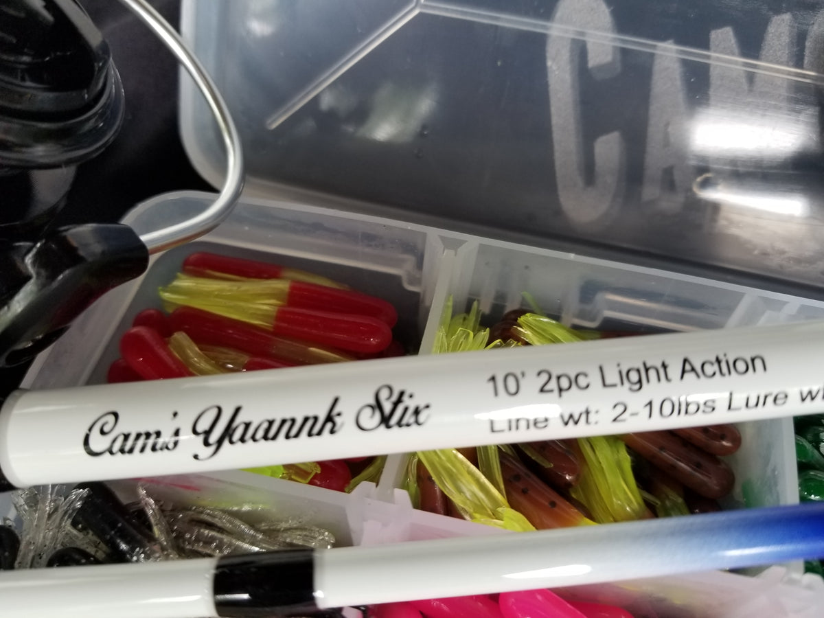 Cam's 10ft Yaannk Stick Combo Rod and Reel  1.5" Ultimate 1066 Assorted Tube Kit